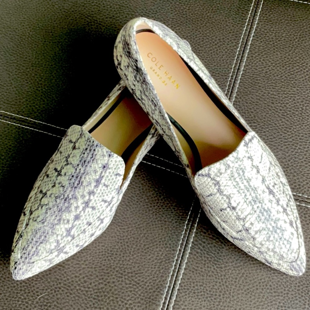 Snakeskin loafers